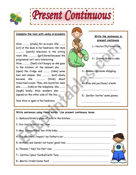 Present Continuous Tense English Esl Worksheets For Distance Learning 2ed