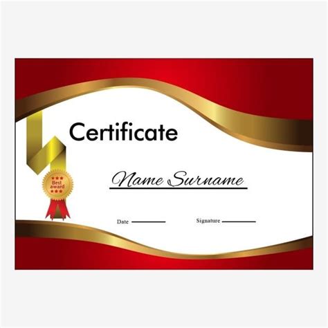 Certificate Layout Version With Luxury Gold Border Certificate