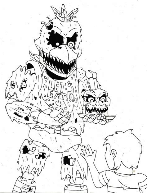 Nightmare Chica Sketch By Clonetrooper On Deviantart
