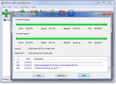 You can also edit the target format's audio quality, bit rate, and fade in/out options. MP4 to MP3 Converter ——— FREEWARE