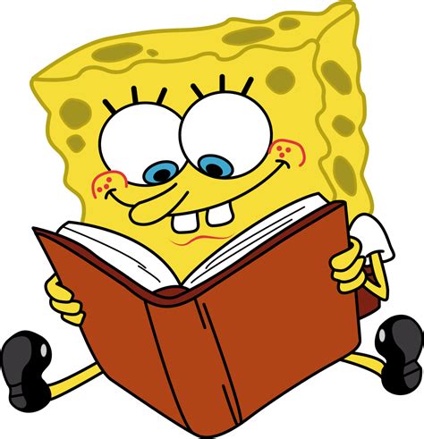 Cartoon Characters Reading A Book 101 Clip Art
