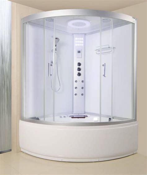 Lisna Waters Lwst White Corner Steam Shower Whirlpool And Airspa Bath