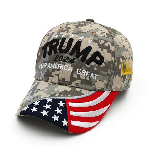 Donald Trump 2024 Hat Kag Usa Flag Camo Keep America Great Mesh Baseball Cap A Ebay