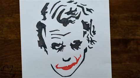 Easy Way To Draw Joker The Dark Knight Heath Ledger How To Draw
