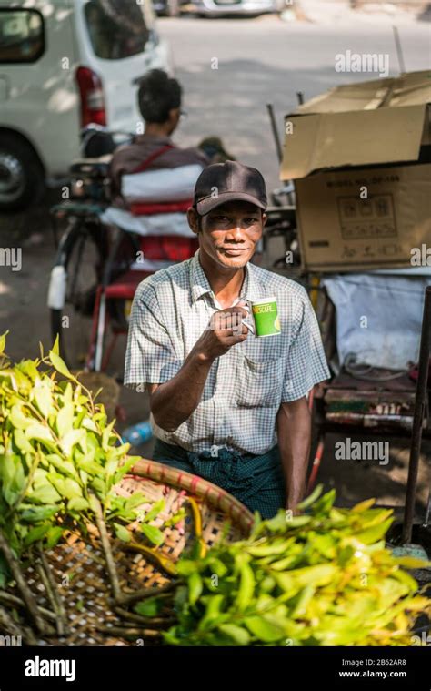 Street Market Yangon Myanmar Asia Stock Photo Alamy