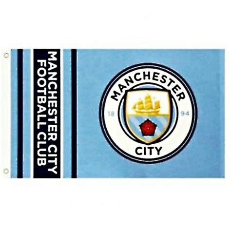 Manchester city f c flag wm finaali. Manchester City Official Crest Football Flag 1520mm x 910mm (bst) | eBay