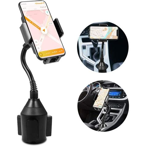 Car Cup Holdercell Phone Car Mount With 360°rotatable Cradle And