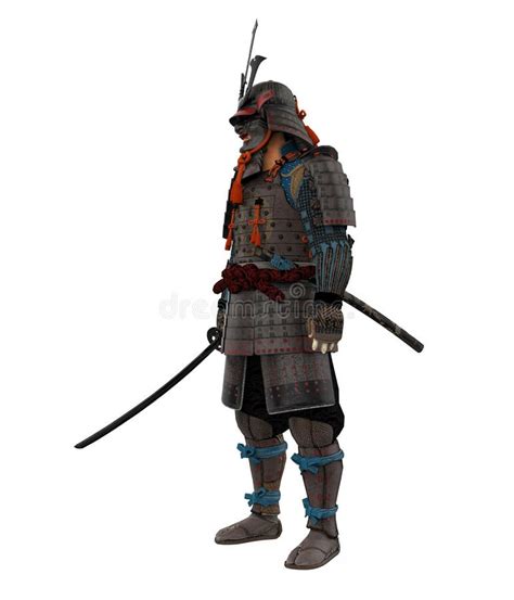 Samurai In Armor Isolated Stock Illustration Illustration Of Asian