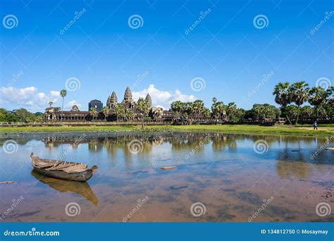 Water Reflection Of Angkor Wat In Cambodia Stock Photo Image Of