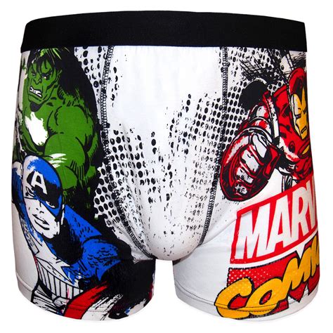 Marvel Comics Iron Man Hulk Official T 1 Pair Mens Boxer Shorts