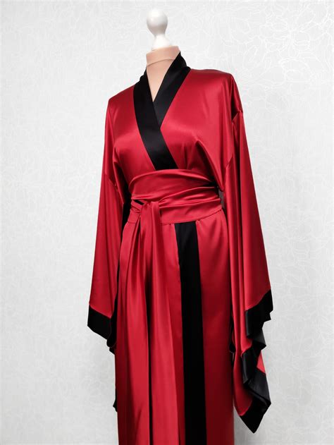 Silk Kimono Robe Mulberry Silk Robe Colors Double Sided Etsy