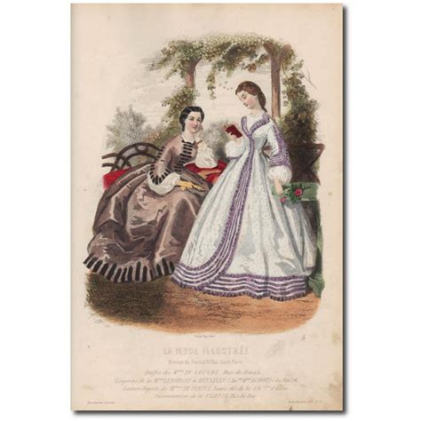 Gravure De La Mode Illustrée 1862 26 Frenchcreavintage
