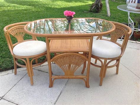 Bamboo Dining Set For Two Table And Chairs Dining Set Garden Etsy