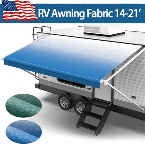 Weatherproof Vinyl Rv Awning Fabric Replacement 15 21 Outdoor
