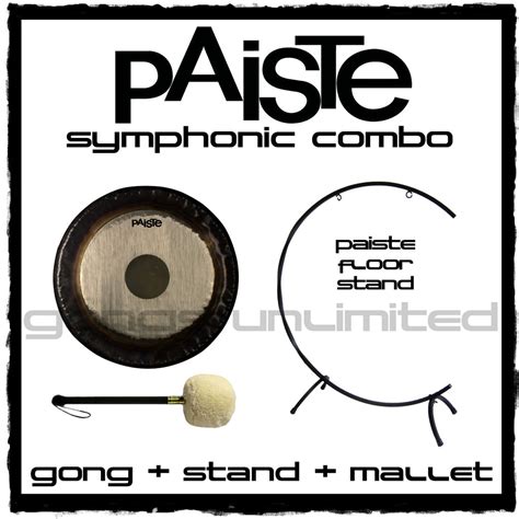 Paiste Symphonic Gong On Floor C Stand With Mallet Combos Gongs