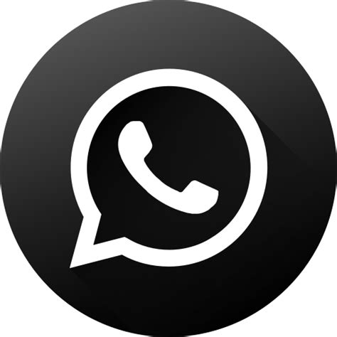 Whatsapp Icone Preto Social Media Icon Set Png E Vetor Para Download Images
