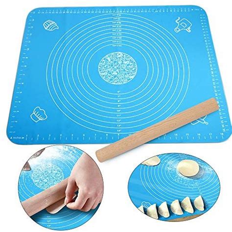 Silicone Rolling Mat And Wooden Pin Amytalk 157196 Non Stick