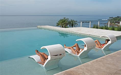 A tanning ledge is an addition to your swimming pool that consists of a raised platform or area within the water that is extremely shallow. Tanning Ledges: A Fiberglass Must-Have - AQUA Magazine