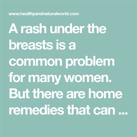 This Is Why You Have Rash Under Your Breasts And How To Quickly Fix It
