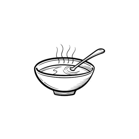 Premium Vector Bowl Of Hot Soup Hand Drawn Outline Doodle Icon Miso