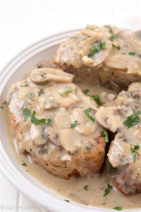 Even better, you can leave the mushrooms a larger size for a. Pork Chops with Creamy Mushroom Sauce - Gal on a Mission