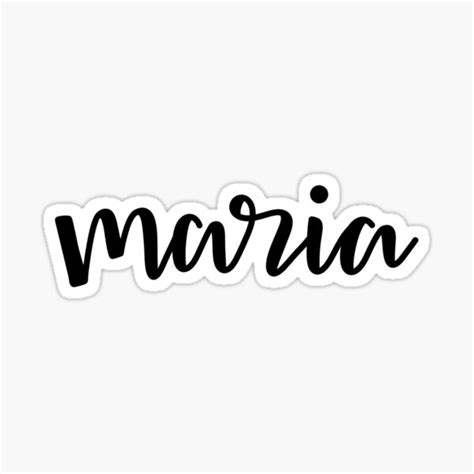 Maria Name Sticker For Sale By Mellylinn Redbubble