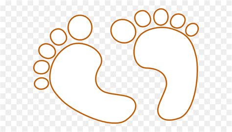 Baby Footprint Outline Clip Art