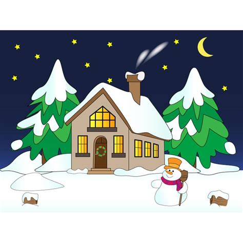 Winter Evening Clipart Clipground