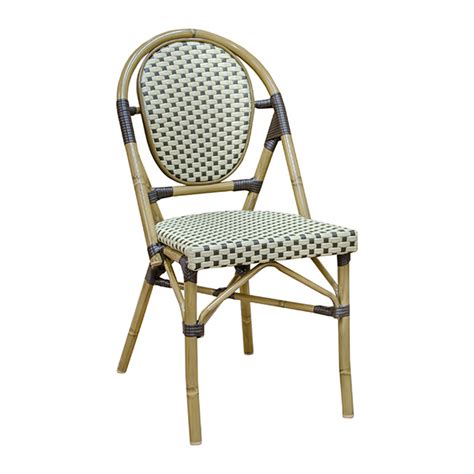 Francisca wood and metal chair (with optional logo). French Cafe Patio Chair | Barn Furniture