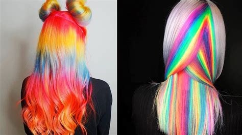 Hair New Hair Color Ideas For 2018 Amazing Rainbow Hair