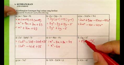 Permudahkan Ungkapan Algebra Tingkatan 3  Topik 02 Pemfaktoran Dan