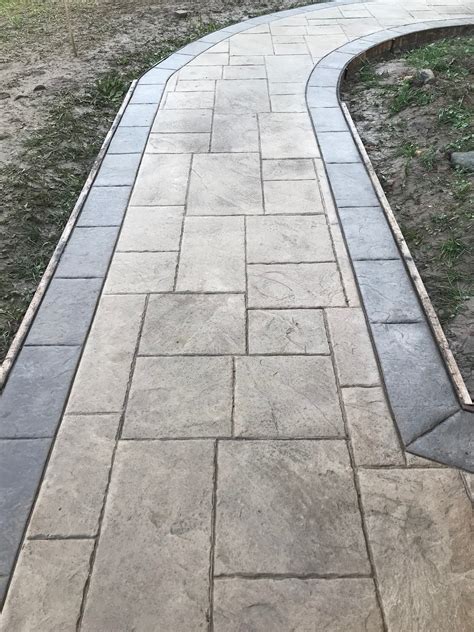 Ashler Slate Stamped Concrete Sidewalk — J And S General Contracting