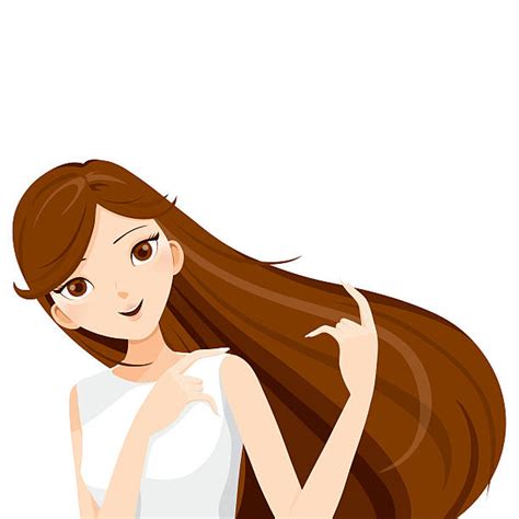 long hair brunette clip art illustrations royalty free vector graphics and clip art istock