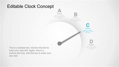 4 Step Clock Concept Idea For Powerpoint Slidemodel