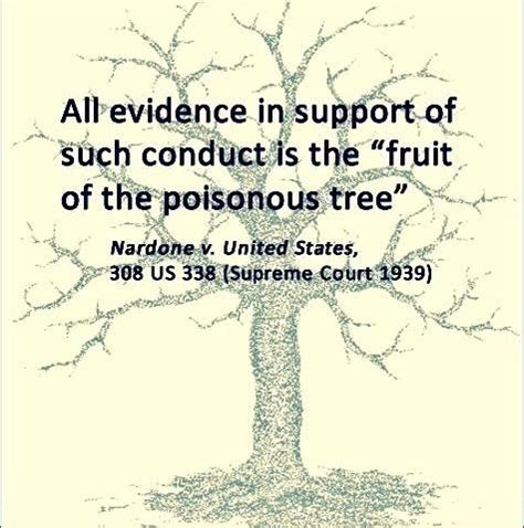 Procedure for examination of witnesses; fruit of the poisonous tree examples