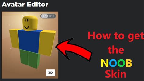 How To Get The Roblox Noob Skinavatar Roblox Youtube