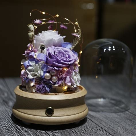 Preserved Flowers In Glass Dome China Wholesale Preserved Flower