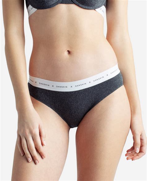 Womens 5 Pack Bonded Hipster Underwear With Danskin Logo Waistband