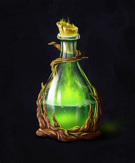 Artstation Magic Dream Potion Anna Emelyanova Bottle Of Poison 독약 Seni Botol Inspirasi