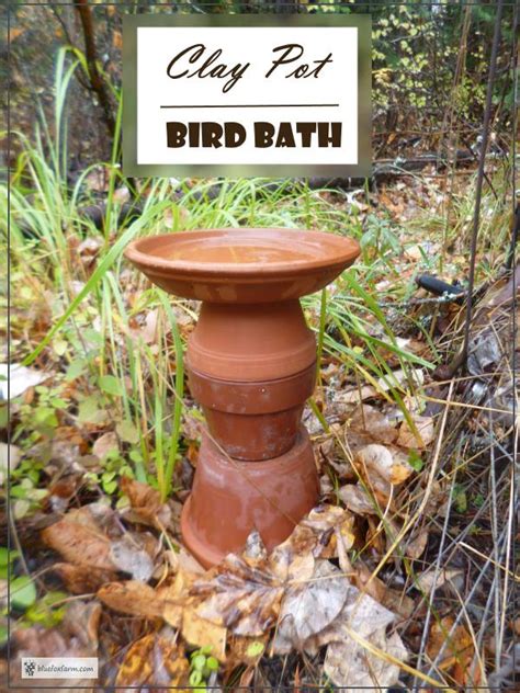 Clay Pot Bird Bath Simple And The Birds Love It