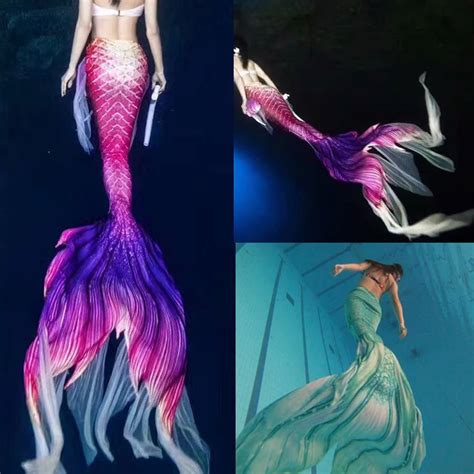 Customized Women Girls Mermaid Tail Swimable Mermaid Tails With Monofin