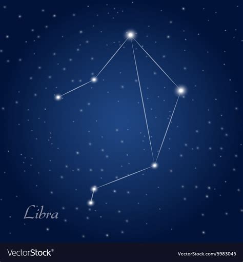 Libra Constellation Zodiac Royalty Free Vector Image