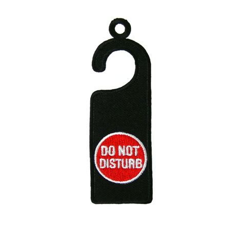 Do Not Disturb Sign Symbol Warning Embroidered Applique Iron