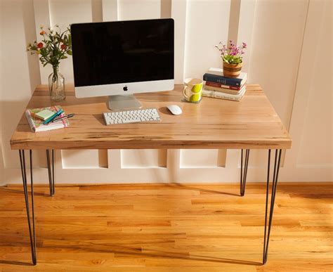 Buy A Handmade Mid Century Modern Desk Featuring An Ambrosia Maple Wood
