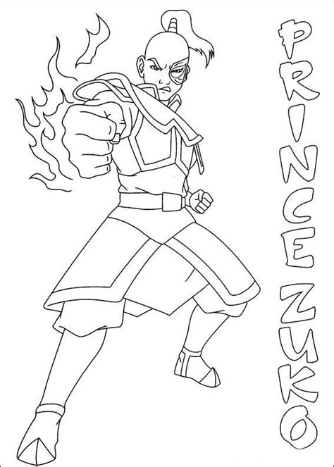Avatar The Last Airbender Zuko Firebender Kleurplaten, Kleurplaten