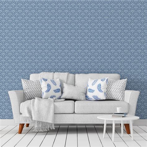 Das schlafzimmer ist dein persönlicher wohlfühlraum, denn hier kommst du zur ruhe, tankst neue kräfte und verwandelst den raum in eine oase aus erholung und entspannung. Florale Ornamenttapete Damast Muster Klassisch In Blau ...