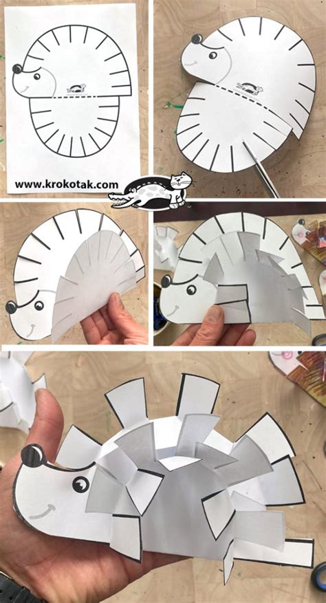 Krokotak Hedgehogs Paper Craft