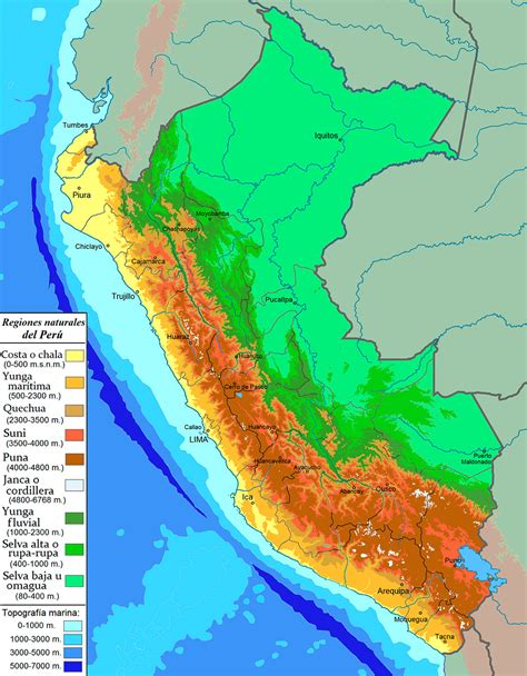 Map Of Peru Peru Aves