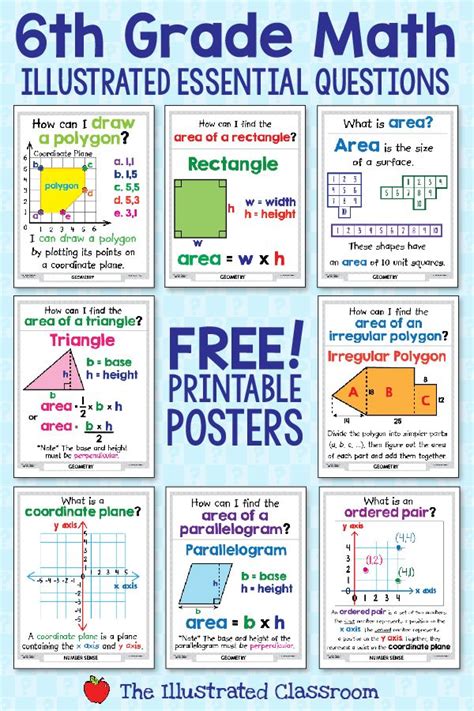 Free Printable Math Vocabulary Posters Printable Templates