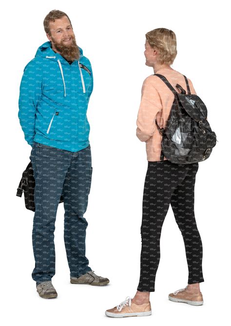 Man And Woman Standing And Talking Vishopper